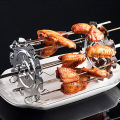Stainless steel 304 rotating skewer oven accessories air fryer oven accessories barbecue skewers 8 needles