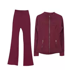 Lululemon Style Original Tag Gold Jacket Flared Legging Set Top Long Sleeve Women's Slim Fit Athletic Running Yoga Suit