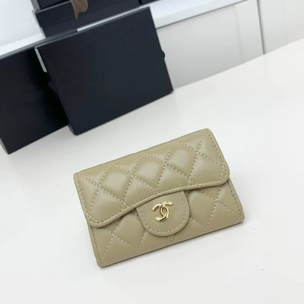 Картхолдер (в стиле Chanel) натуральная кожа, классический маленький клатч, 11,5×7 см