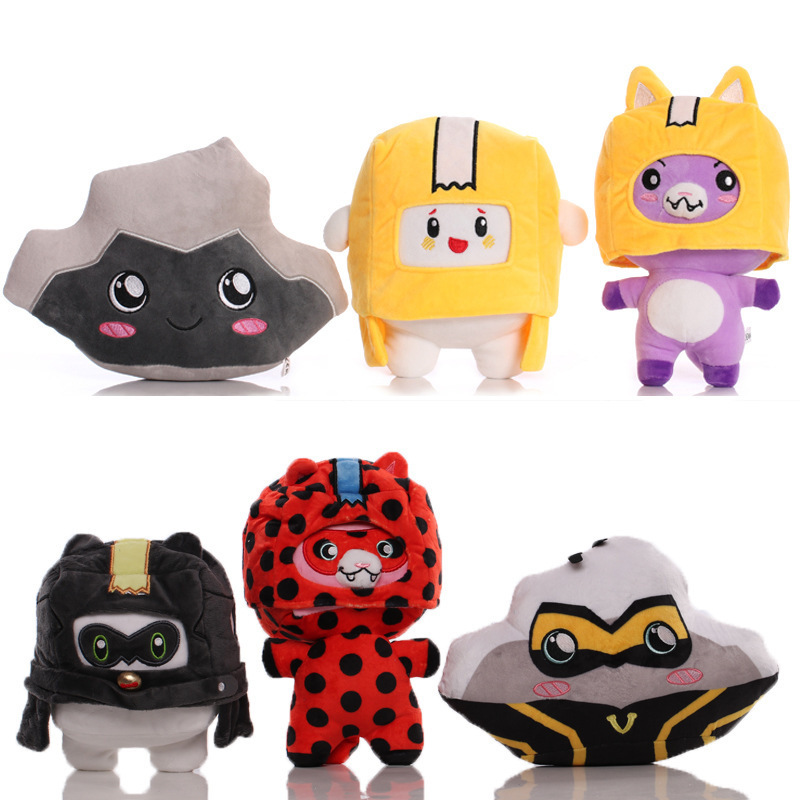 Cross-Border New Carton Villain Lankybox Carton Doll Luminous Cat Hood Cross-Dressing Plush Toy Cross-Border New Carton Villain Lankybox Carton Doll Luminous Cat Hood Cross-Dressing Plush Toy