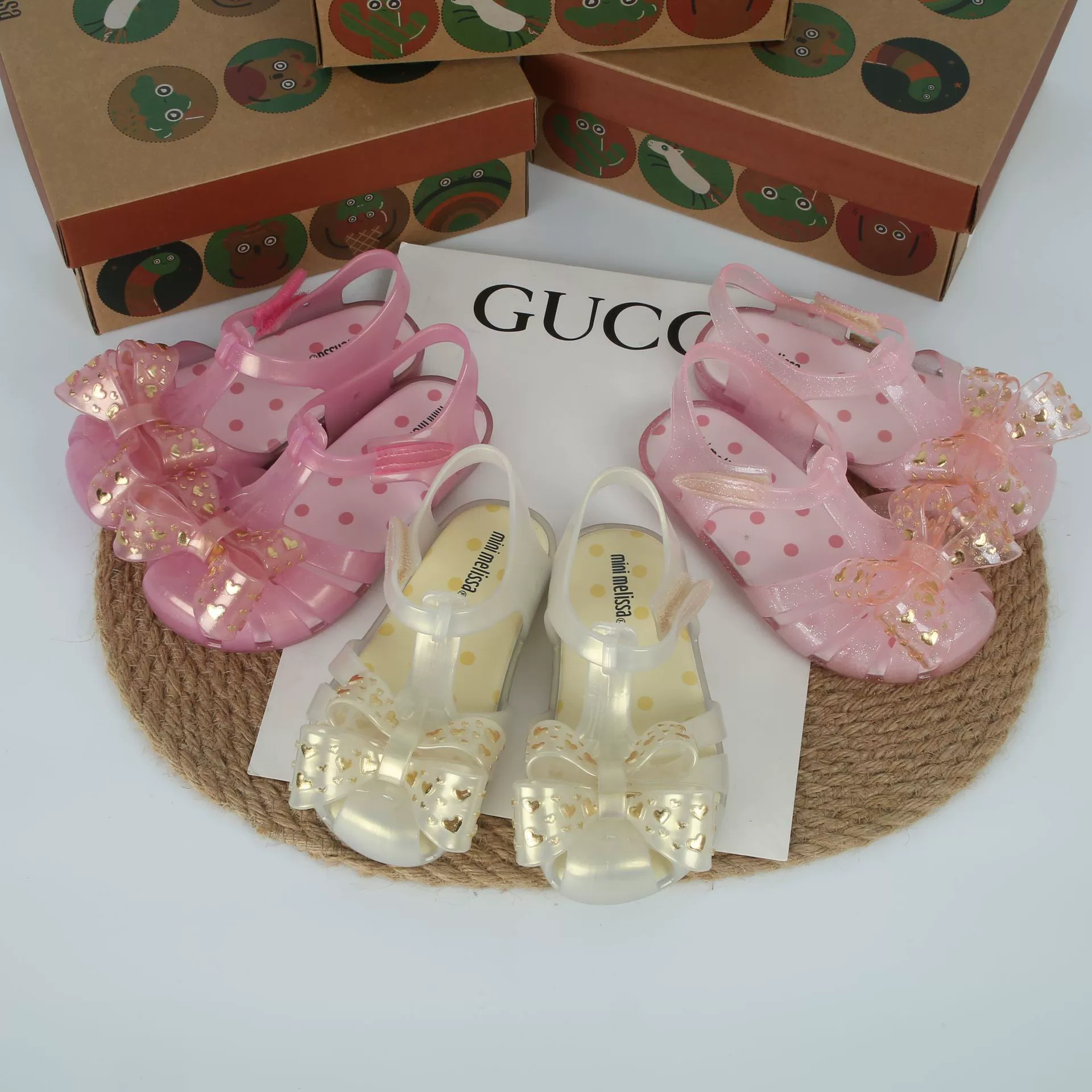 2022 новые детские желейные туфли с полым закрытым носком и бантом Melisa, сандалии, пляжная обувь, ароматная обувь