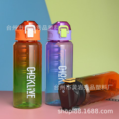 新型二色機生産変色宇宙カップクロスボーダー大容量スポーツ水筒ポータブル屋外プラスチック水筒