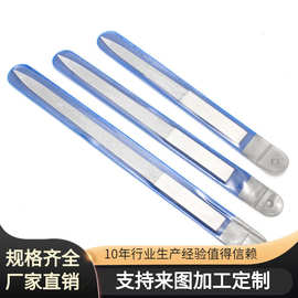 跨境不锈钢双面指甲锉搓条磨甲器砂条穿戴甲饰品刚推美甲工具套装