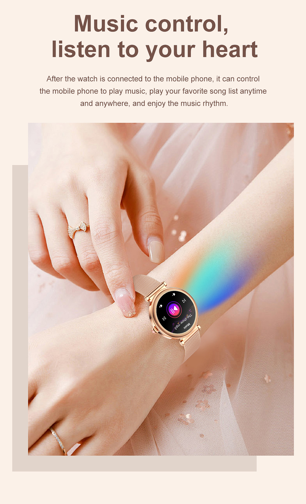 Smartwatch For Women With Colourful Light Pedometer And Round Screen_voghion.com