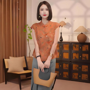 New Chinese Style Short-Sleeved Shirt for Women, Summer New Fashion Temperament Shirt, Small Loose Slimming Shirt