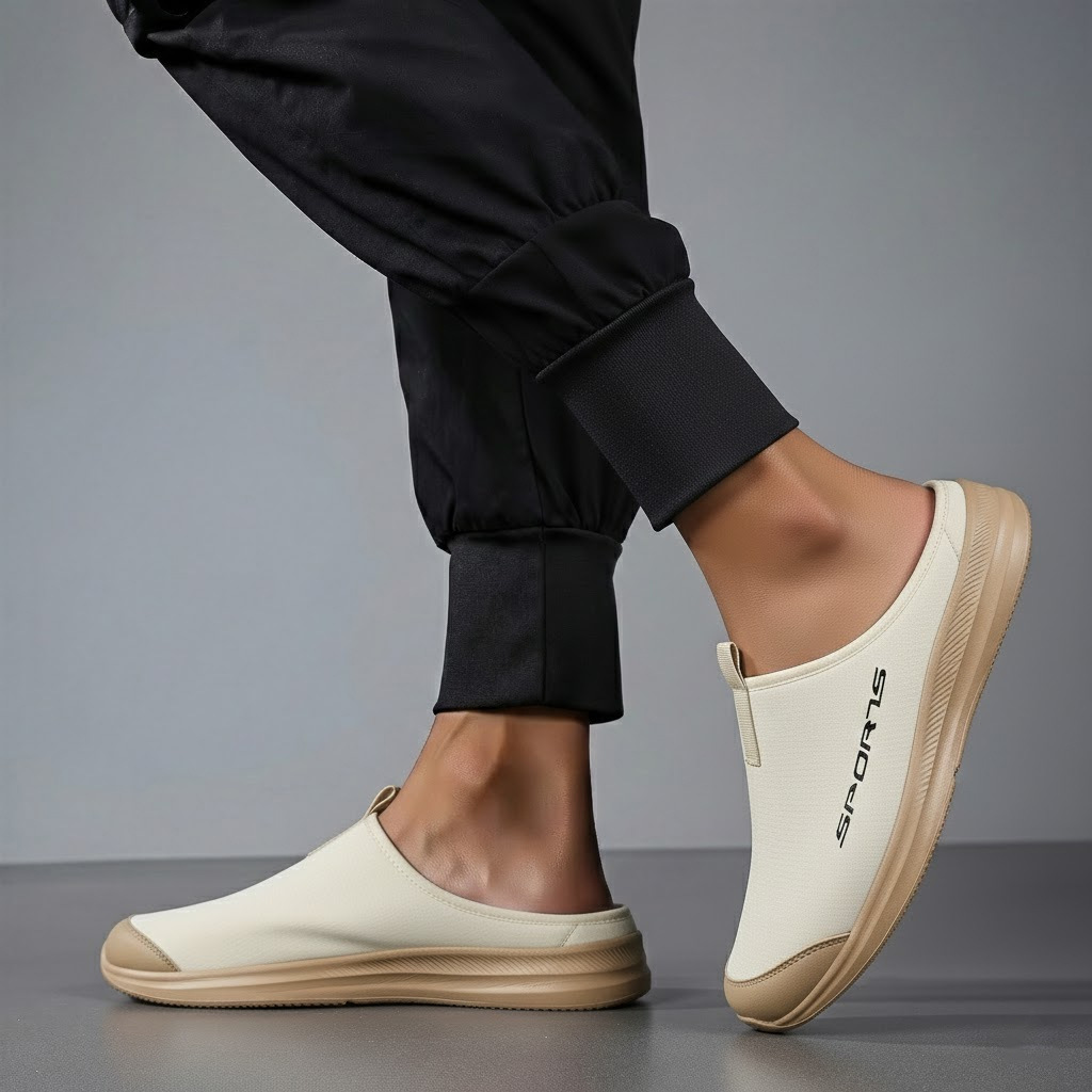 Medias zapatillas de hombre transfronterizas de verano grandes zapatos de hombre transpirables zapatos de hombre sin talón zapatillas de cabeza