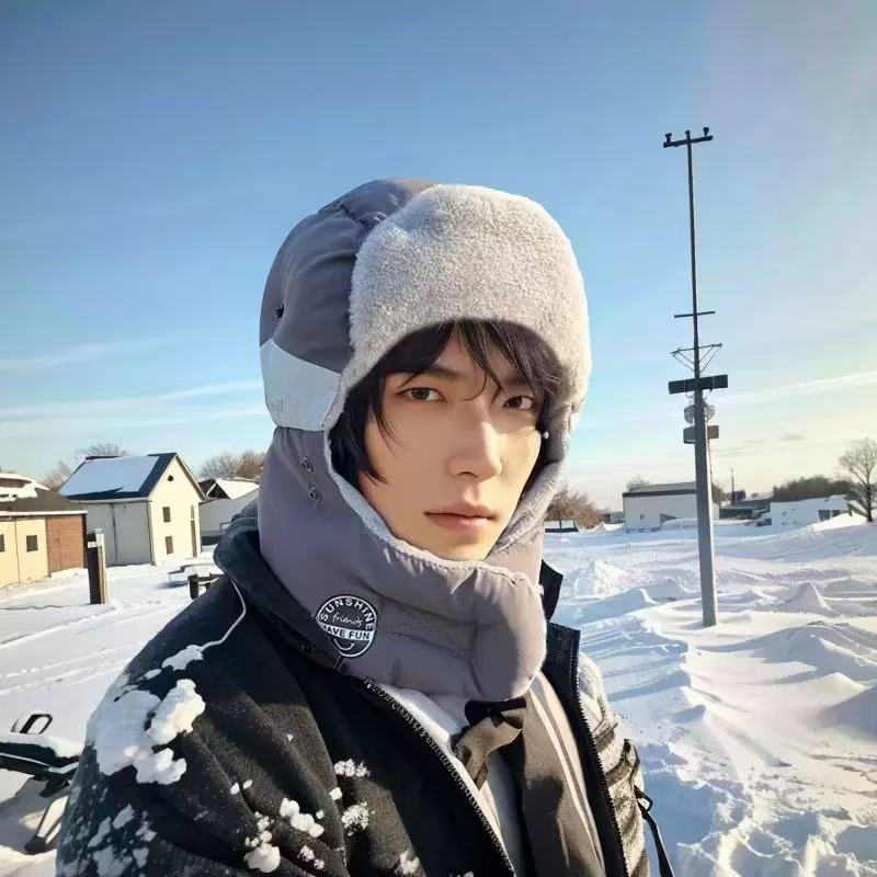 冬季滑雪帽子男士东北户外加厚棉帽保暖飞行员防风防寒骑车雷锋帽|undefined