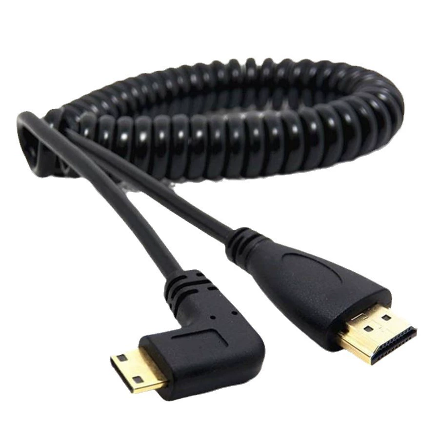 Mini мини HDMI на HDMI HD пружинные провода можно вращать версия 1.4 4K/30Hz прямой угловой