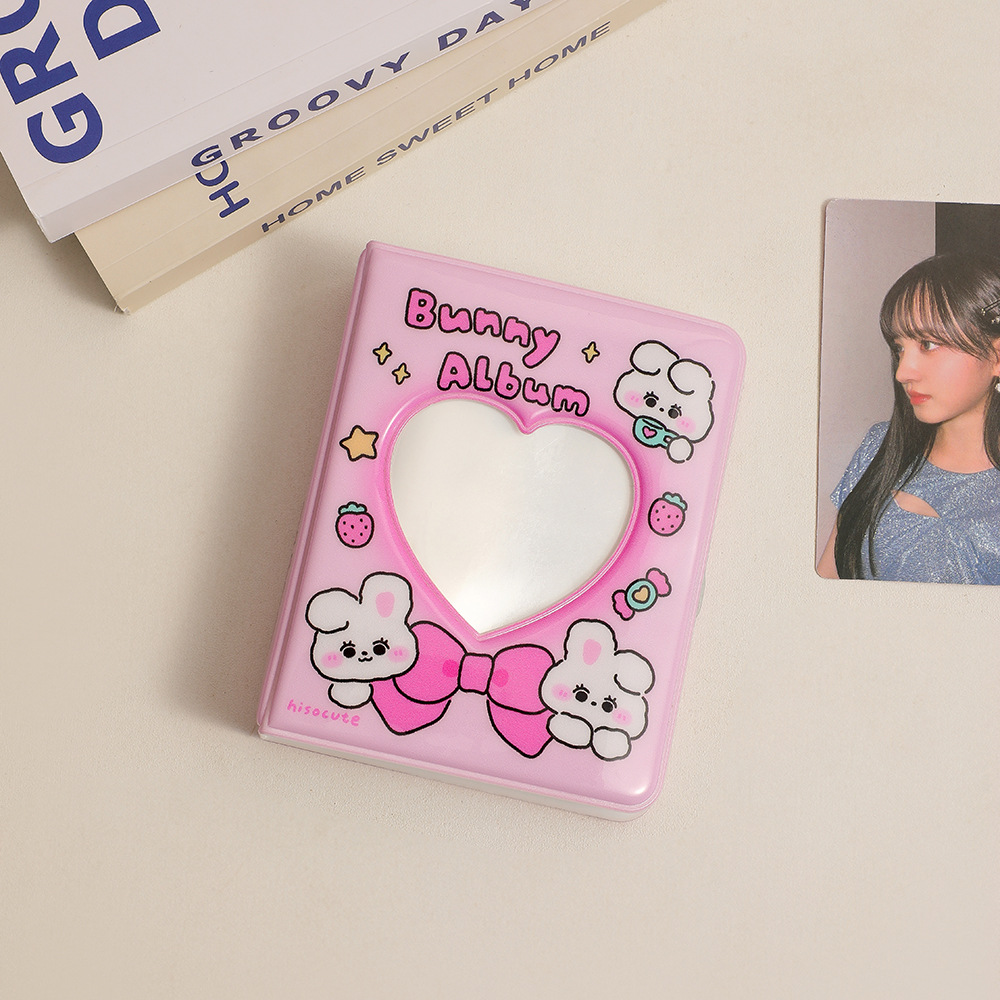 Hisocute lindo conejo un libro de tarjetas Palace Girl's tres pulgadas álbum Polaroid Star-Chasing girl's storage book