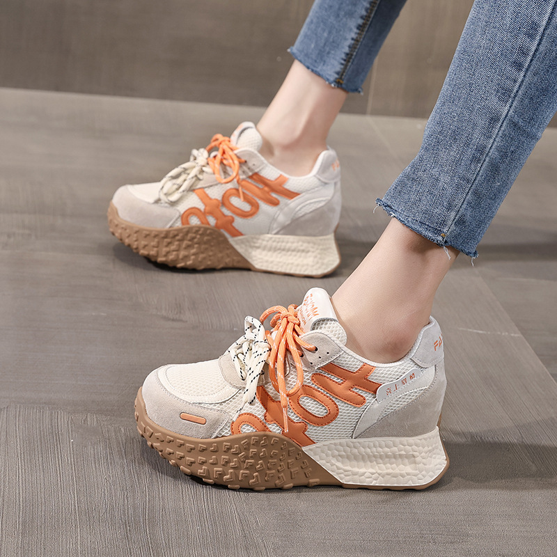 Giày sneaker nữ đế dày lưới thoáng khí phong cách cổ điển — màu sắc