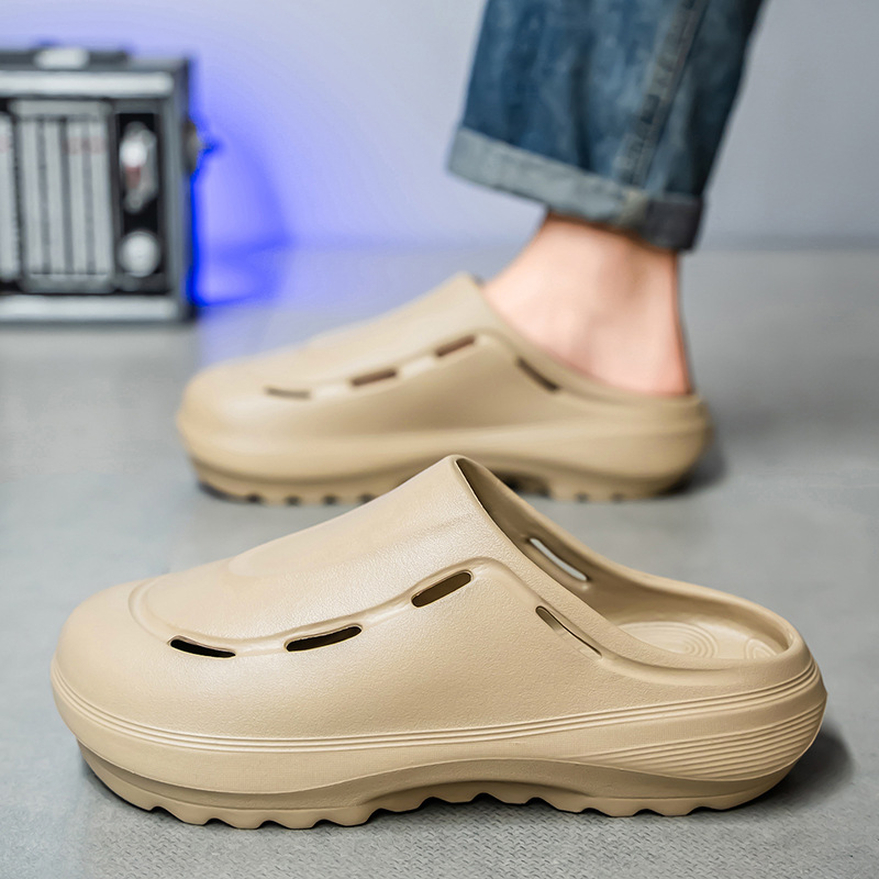 Zapatos de chef con dientes de sierra, zapatos de aumento de altura de suela gruesa para hombre, pantuflas, pies, cocina para hombre, sandalias EVA, zapatos con agujeros