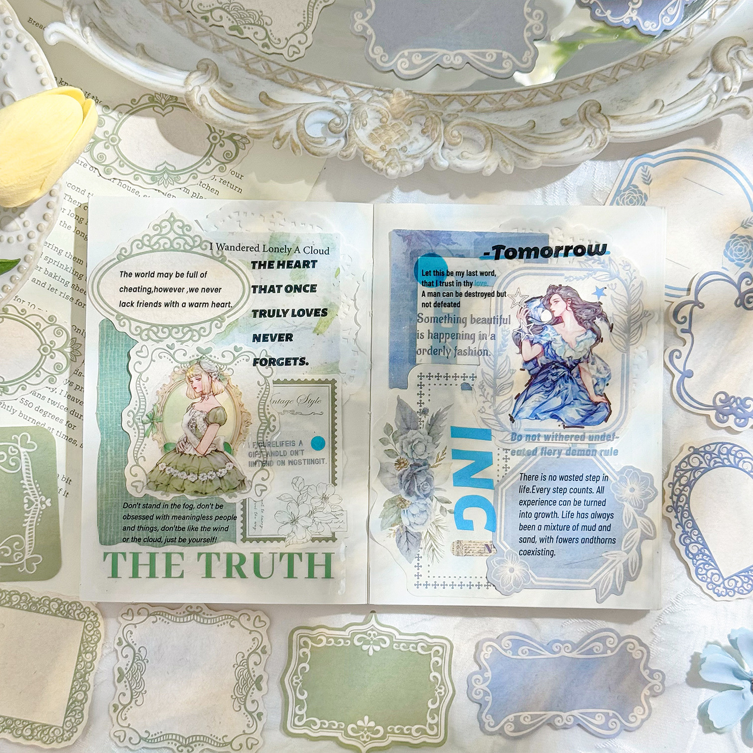 YueZhenDaig patrulla de color sin adhesivo material de papel de papel transfronterizo DIY material de cuentas de mano sin adhesivo