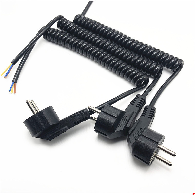 供应弹簧线 PU波浪线弹簧线 2芯3芯弹簧线多芯纯铜螺旋弹簧电源线