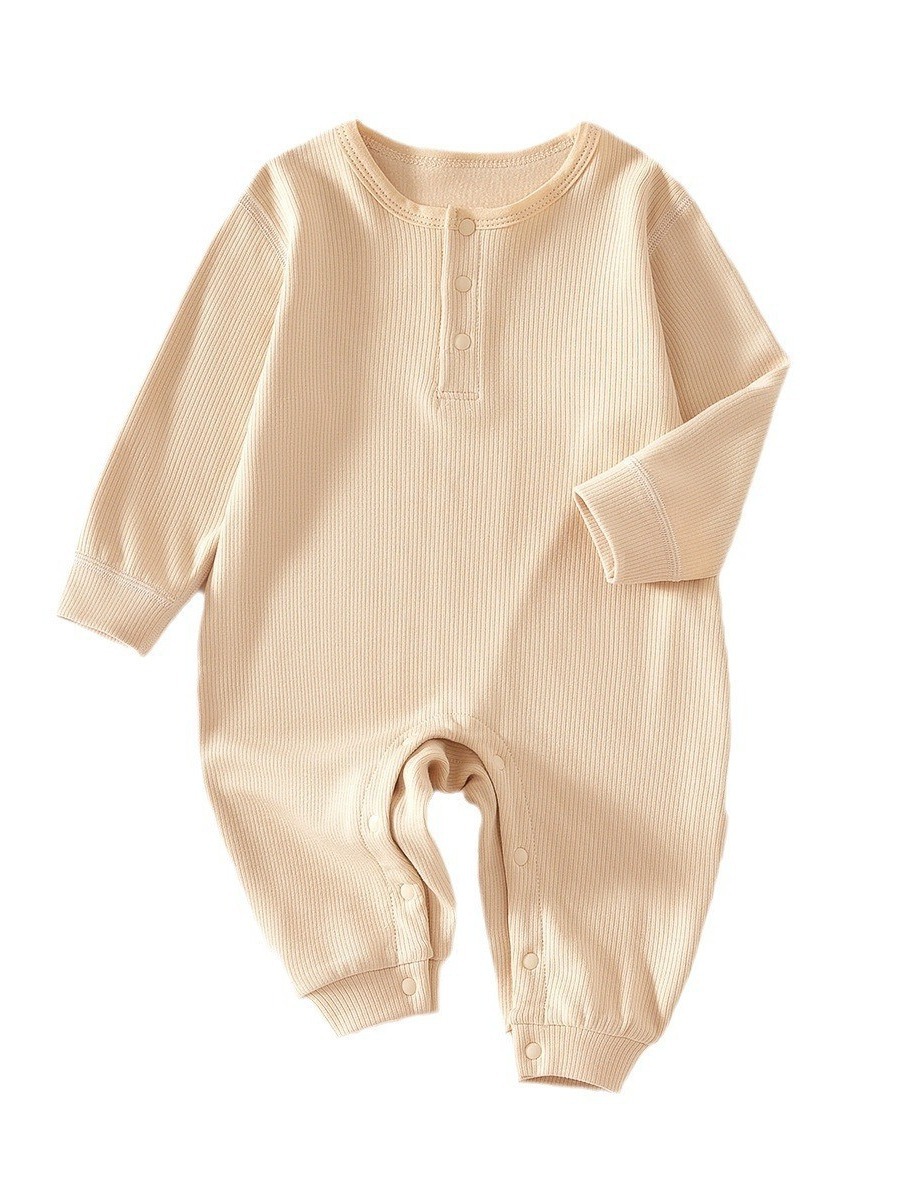 Ropa para bebés recién nacidos, almacenamiento de calor, costura, mono para bebés, estilo de otoño/invierno, ropa básica, ropa de abrigo para bebés de luna llena