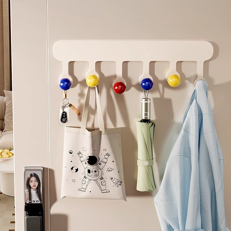 Dopamine Magnetic Hook, No-Drill, Strong Load-Bearing, Over-The-Door Coat Rack, Kitchen Refrigerator Traceless Adhesive Hook