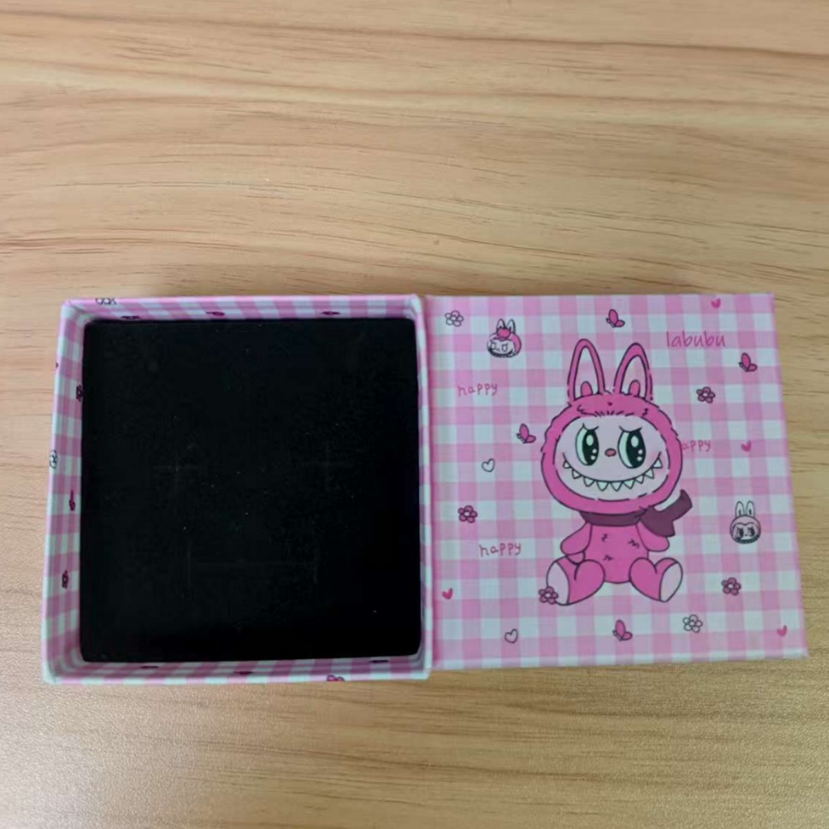 Caja de regalo de tela de rabu; 7 * 7 * 3.5 cm