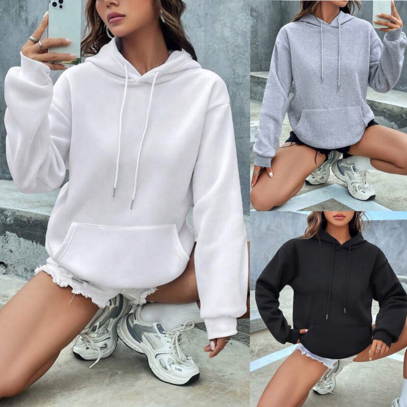 2024 Europe and America Amazon Independent Station TEMU Cross-border New Women's Sleeve Pocket Sweatshirt Top