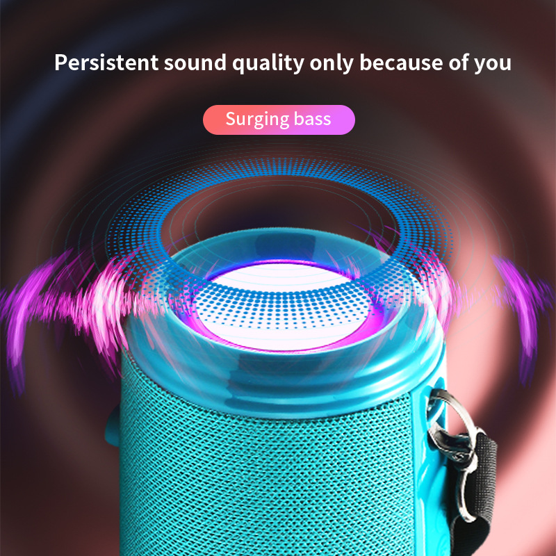 Transfronterizo comercio electrónico TG537 lámpara de color brillante doble membrana al aire libre subwoofer impermeable portátil tarjeta T llamada altavoz Bluetooth