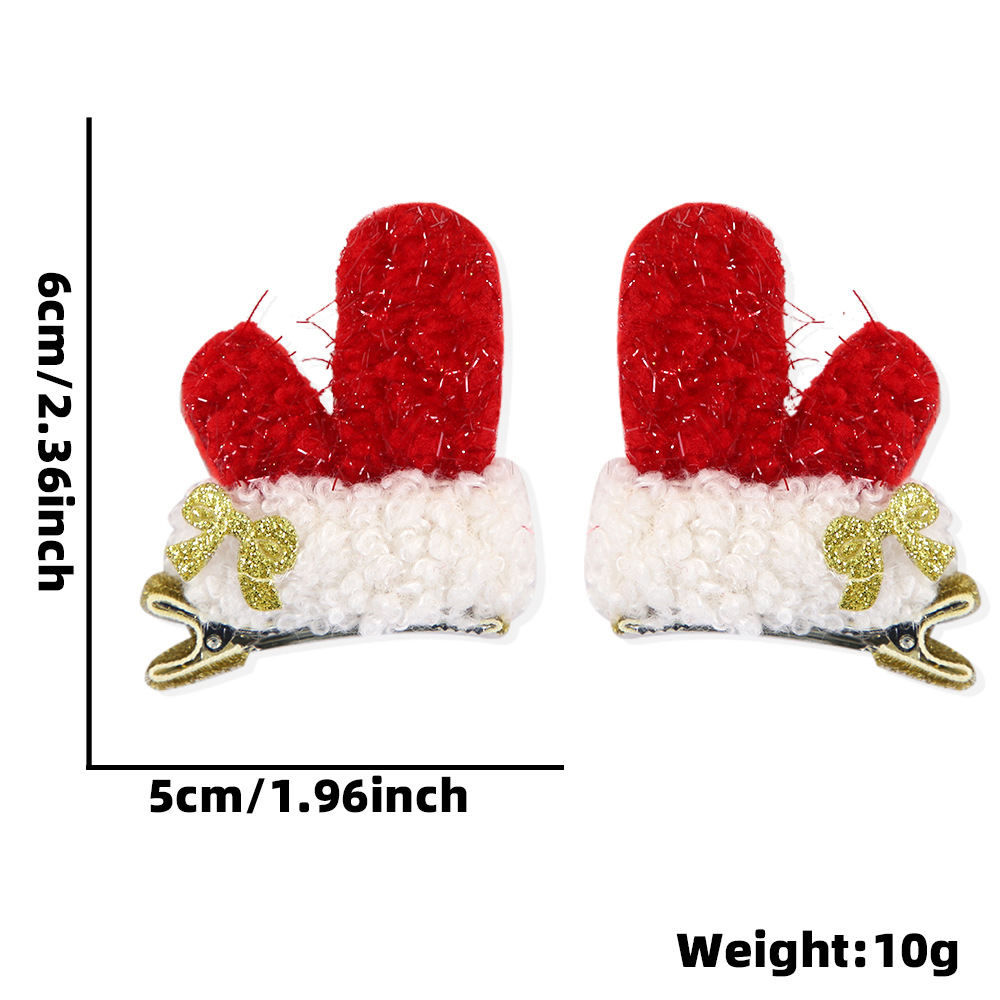 Cruzar la frontera Nueva horquilla de Navidad decoración del Partido de regalo de Navidad corbata de pico de pato clip arco campana clip