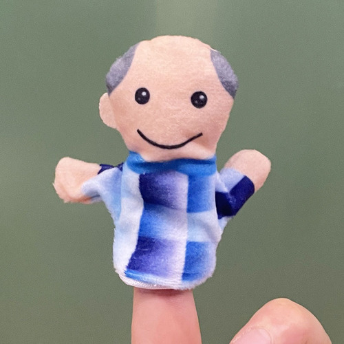 Cute small character finger puppet plush toys for a family of six, finger puppets factory distribution