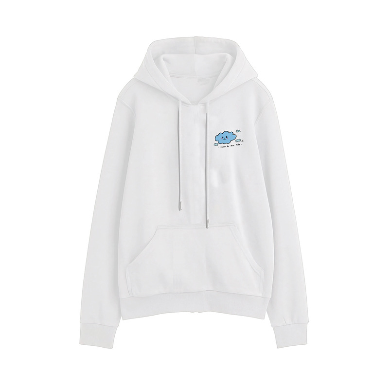 New Candy Color Sweatshirt Couple's Shirt All-match Personalized Cloud Print Loose Casual Hoodie