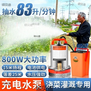 Rechargeable Water Pump, Agricultural Irrigation, Household Vegetable Watering Machine, High Voltage Dc Submersible Pump