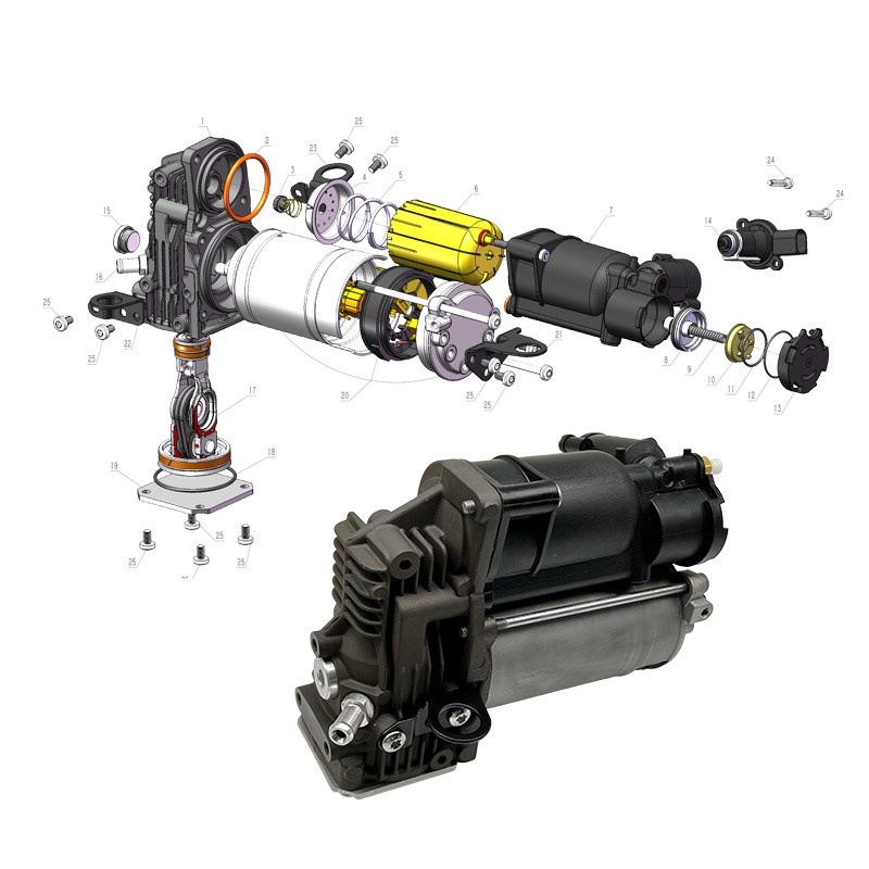 空氣減震打氣泵 適用于奔馳 W221 W164 W251  打氣泵 2213200704