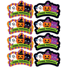 8枚価2023年ハロウィーンパーティー異形カボチャ幽霊猫ゲームシール子供用粘着紙
