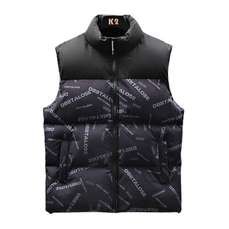 High quality youth down vest autumn and winter trendy brand horse warmth, sleeveless cotton jacket for men's outerwear_voghion.com
