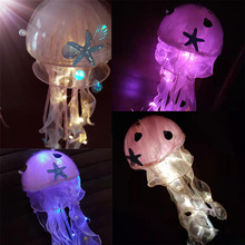 馬郎跨境創意水母燈diy材料包 ins家居裝飾氛圍燈水母小夜燈配件