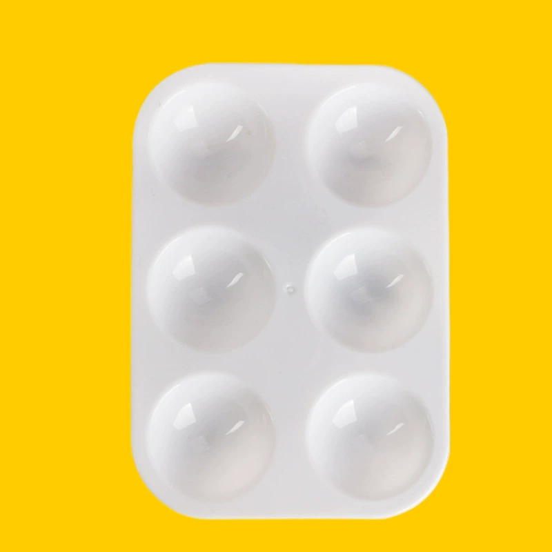 6-секционная прямоугольная палитра для художественных принадлежностей, DIY живопись, гуашь, акриловая палитра, креативная акварель