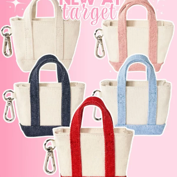 Cross-Border Mini Small Square Bag with Contrasting Colors, Niche Design, Small Earphone Pouch That Can Be Hung on a Bag, Lipstick Canvas Bag