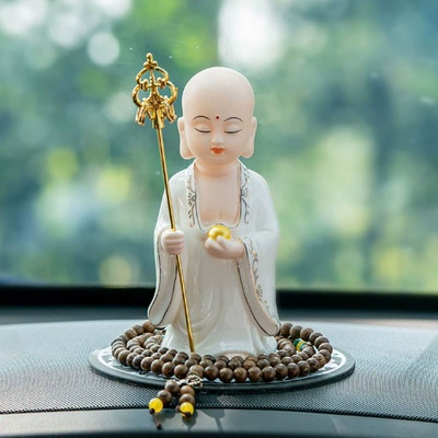 Maitreya Buddha Sitting in Meditation, Car ornaments - ksixizang-standing-white