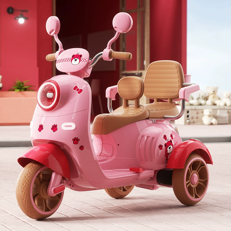 Электромотоцикл, трёхколёсный велосипед на аккумуляторе, детский электромобиль для мужчин и женщин, игрушечный автомобиль для двойной зарядки, дистанционное управление