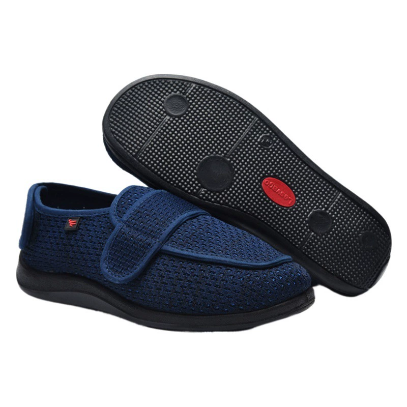 Мужские и женские мягкие прогулочные туфли больших размеров, с высоким голенищем, подходят для широкой стопы, деформированной стопы, регулируемый размер, для диабетической стопы, очень широкие туфли.