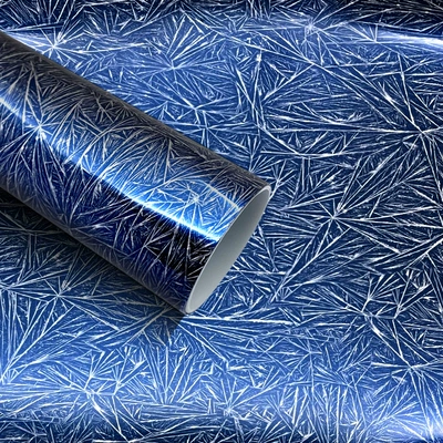 Film | Auto Color Change Film - pet-forged-ice-crack-silver-blue-20cm30cm