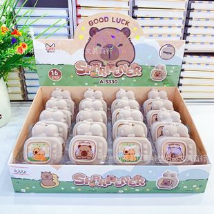New Cultural Innovation Ajimika Capibara Tv Plush Pencil Sharpener Single Hole Manual Pencil Sharpener Student Stationery