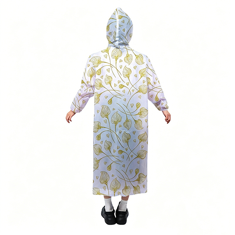 Impermeable Enterizo para Adultos con Estampado de PE Desechable para Senderismo y Viajes