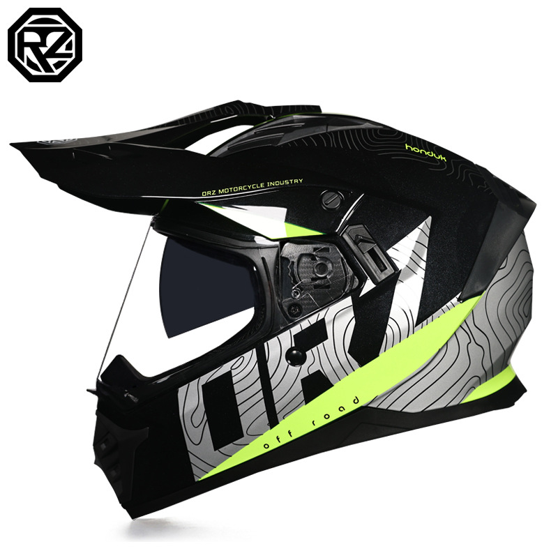 Cascos de Motocicleta Transfronterizos, Cascos de Carretera, Cascos de Una Sola Lente para Hombres y Mujeres, Cascos Integrales de Rally para Carretera y Todoterreno, Cascos para Viajes de Larga Distancia en Motocicleta