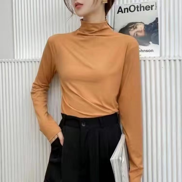 2025新款打底衣女内搭外穿长袖上衣修身百搭莫代尔软糯打底衫t恤|undefined