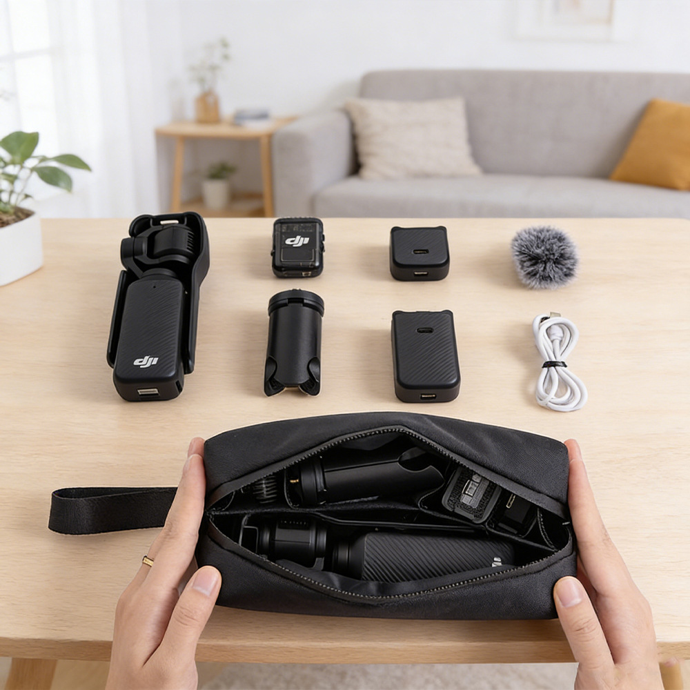 Multifunctional Digital Product Storage Bag Dji Pocket3 Pocket4 Action Camera Storage Bag Portable Handbag