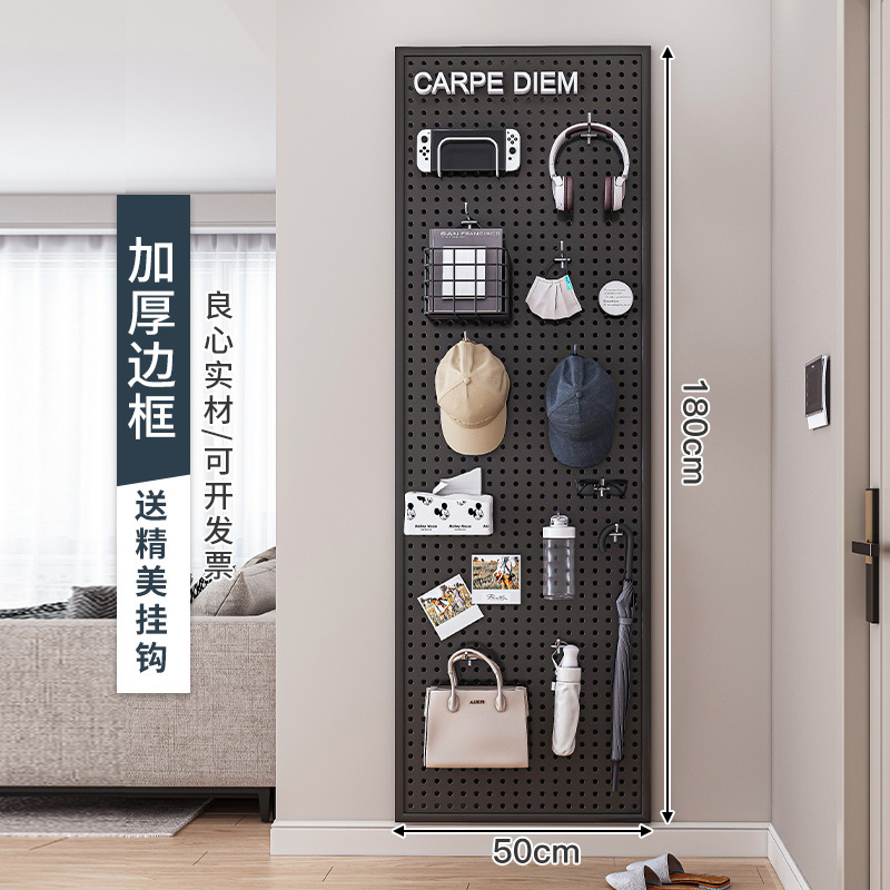Tablero de agujero de metal, estante de pared, entrada, colgante de pared, decoración de almacenamiento, estante de exhibición de sala de estar de estilo antiguo