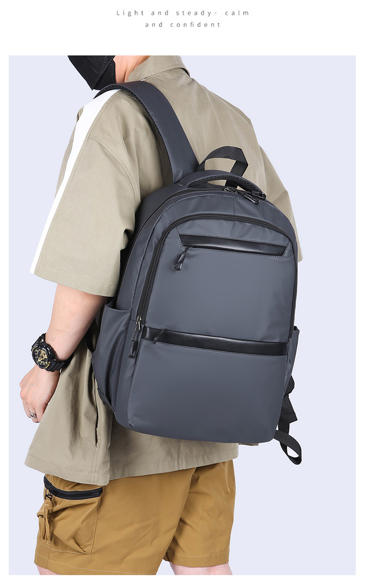 New large-capacity schoolbags for junior and senior high school students, simple commuting computer bags, foreign trade backpacks for men, Korean version cross-border wholesale undefined