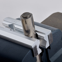 磁吸式台虎钳V钳口桌台钳配件口牙铝合金管子台钳工件夹具4/6寸