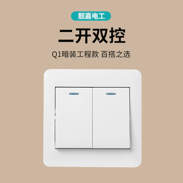 Q1 White two -opening dual -control switch