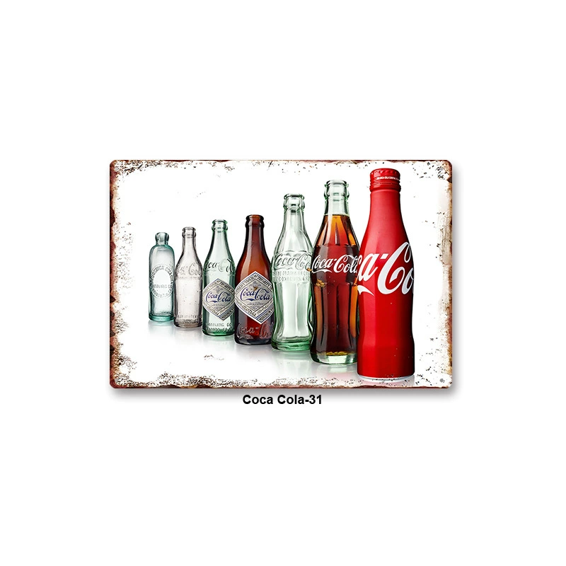 Металлическая настенная табличка Coca Cola, жесть 20×30 см, винтажный ретро стиль