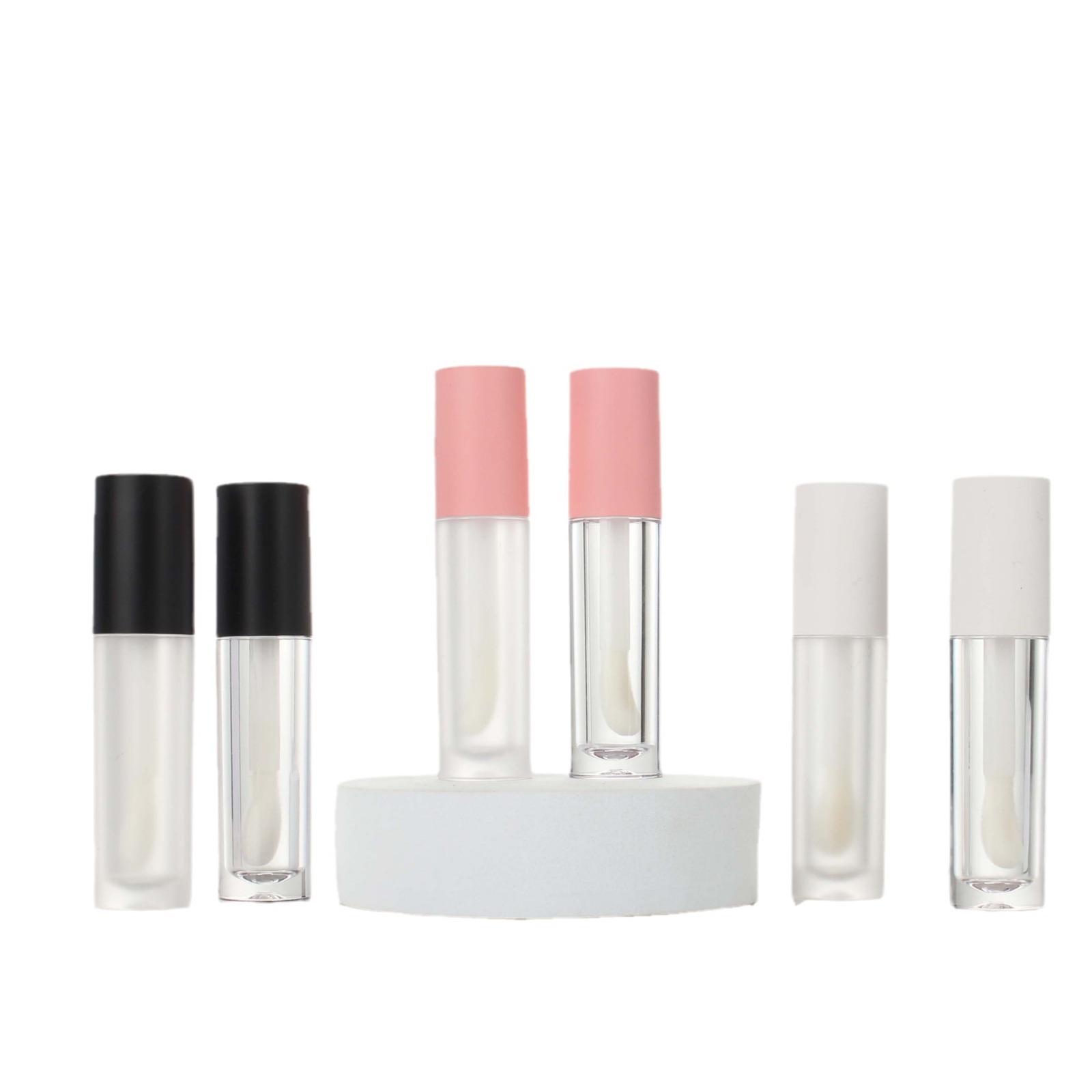 Spot 5ml polvo transparente mate lipstick tubo de cepillo grueso esmalte labial botella vacía material de embalaje cosmético