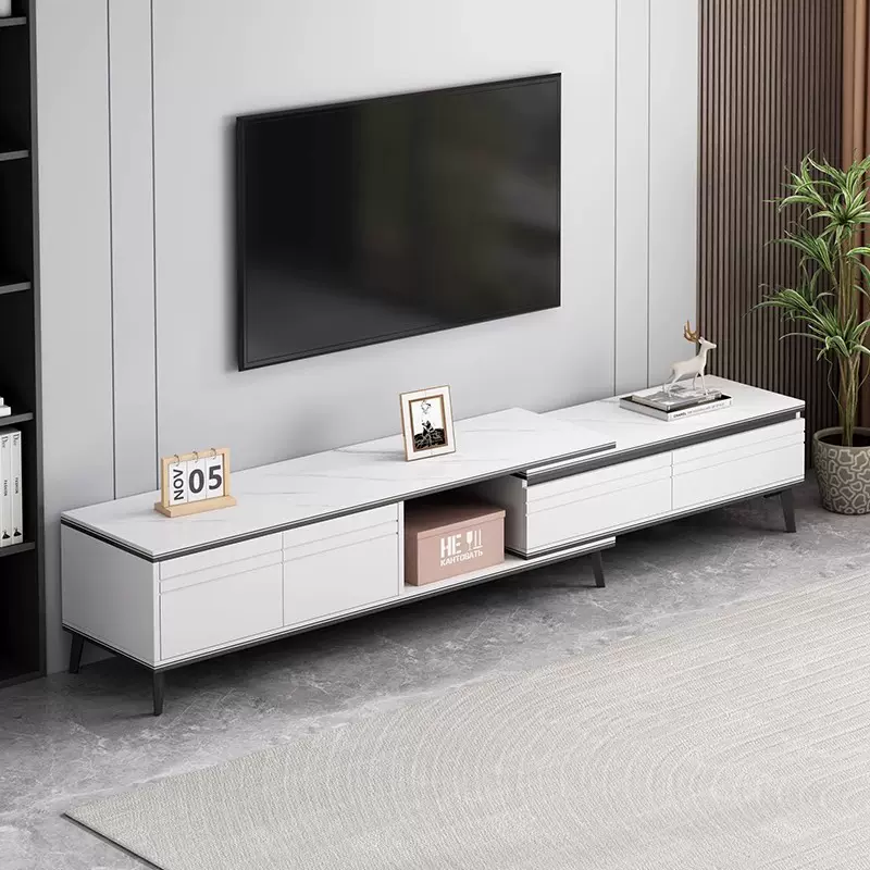 伸缩落地电视柜家用2025新款收纳储物一体现代简约茶几电视机柜组
