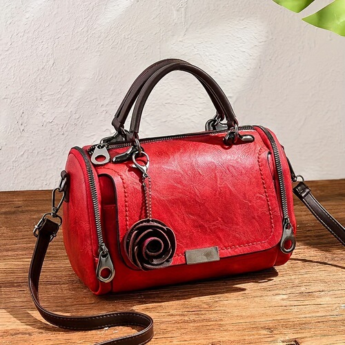 1pc Retro Slung Boston Bag Fashion Small Bag for Ladies Crossbody Bag