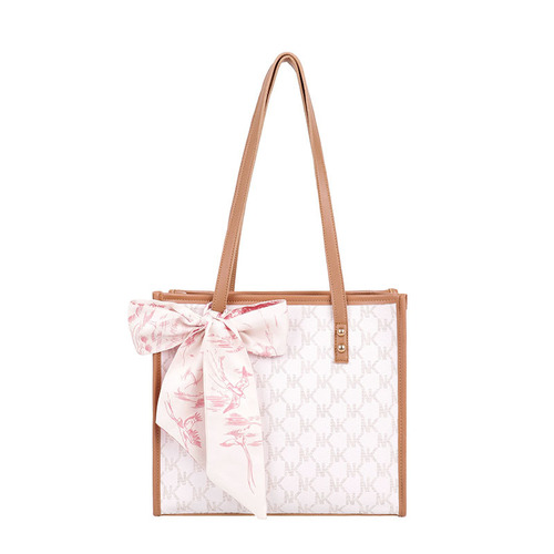Large-capacity silk scarf bag for women  new trendy fashion shoulder bag Internet celebrity tote bag texture bag for women under the arm